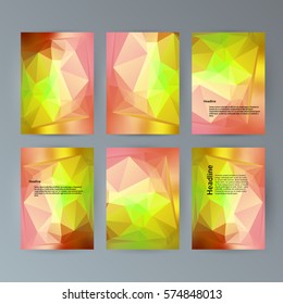 Design elements presentation template. Set vertical banners colors background, backdrop glow light effect. Vector illustration EPS 10 for web banner template, business card layout, web site element