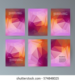 Design elements presentation template. Set vertical banners colors background, backdrop glow light effect. Vector illustration EPS 10 for web banner template, business card layout, web site element