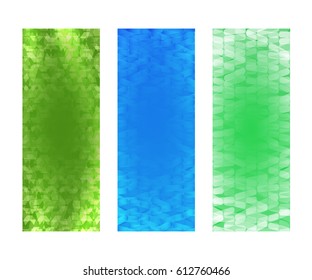 Design elements presentation template. Set vertical banners colors background, backdrop glow light effect. Vector illustration EPS 10 for web banner template, business card layout, web site element