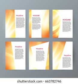 Design elements presentation template. Set vertical banners colors background, backdrop glow light effect. Vector illustration EPS 10 for web banner template, business card layout, web site element