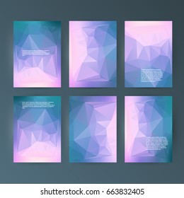 Design elements presentation template. Set vertical banners colors background, backdrop glow light effect. Vector illustration EPS 10 for web banner template, business card layout, web site element