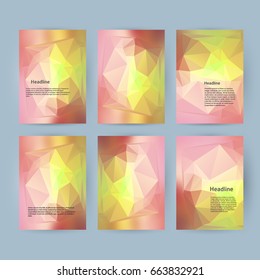 Design elements presentation template. Set vertical banners colors background, backdrop glow light effect. Vector illustration EPS 10 for web banner template, business card layout, web site element