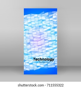 Design elements presentation template. Vertical banners background, backdrop mosaic glow light effect. Vector illustration EPS 10 for broshure template, business card layout, web site element