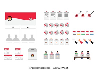 design elements for presidential election event equipment in Indonesia
