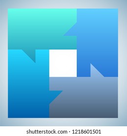 Design elements puzzle style background business presentation template. Vector illustration EPS 10 for chart process service company, for industry infographic, banners, web page layout, report firm