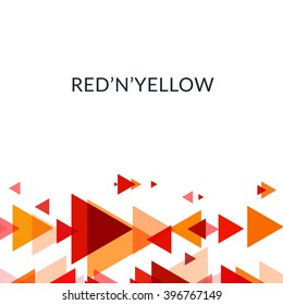 Design elements - red modern overlapping triangles and abstract geometric background. Business or tech presentation, cover and website template.