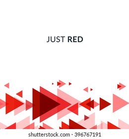 Design elements - red modern overlapping triangles and abstract geometric background. Business or tech presentation, cover and website template.