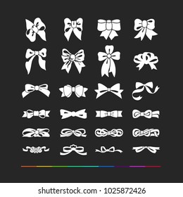 Elementos de diseño cintas doblan bolas