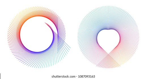 Design elements. Ring circle elegant frame border. Abstract Circular logo element on white background isolated. Creative art. Vector illustration EPS 10 digital for promotion new product