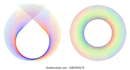 Design elements. Ring circle elegant frame border. Abstract Circular logo element on white background isolated. Creative art. Vector illustration EPS 10 digital for promotion new product