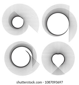 Design elements. Ring circle elegant frame border. Abstract Circular logo element on white background isolated. Creative art. Vector illustration EPS 10 digital for promotion new product