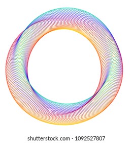 Design elements. Ring circle elegant frame border. Abstract Circular logo element letter O on white background isolated. Creative art. Vector illustration EPS 10 digital for promotion new product