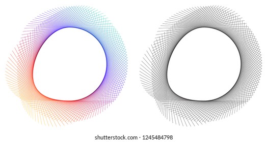 Design elements. Ring circle elegant frame border. Abstract Circular logo element on white background isolated. Creative art. Vector illustration EPS 10 digital for promotion new product