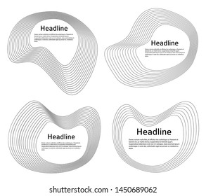 Design elements. Ring circle elegant frame border. Abstract Circular logo element on white background isolated. Creative art. Vector illustration EPS 10 digital for promotion new product 