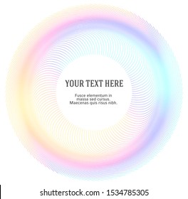 Design elements. Ring circle elegant frame border. Abstract Circular logo element on white background isolated. Creative art. Vector illustration EPS 10 digital for promotion new product