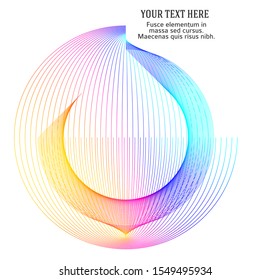 Design elements. Ring circle elegant frame border. Abstract Circular logo element on white background isolated. Creative art. Vector illustration EPS 10 digital for promotion new product