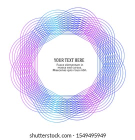 Design elements. Ring circle elegant frame border. Abstract Circular logo element on white background isolated. Creative art. Vector illustration EPS 10 digital for promotion new product