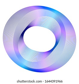 Design elements. Ring circle elegant frame border. Abstract Circular logo element letter O on white background isolated. Creative art. Vector illustration EPS 10 digital for promotion new product