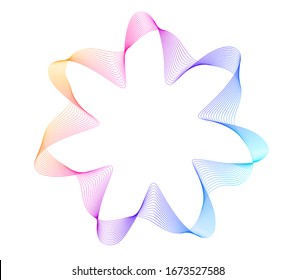 Design elements. Ring circle elegant frame border. Abstract Circular logo element on white background isolated. Creative art. Vector illustration EPS 10 digital for promotion new product