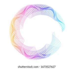 Design elements. Ring circle elegant frame border. Abstract Circular logo element on white background isolated. Creative art. Vector illustration EPS 10 digital for promotion new product
