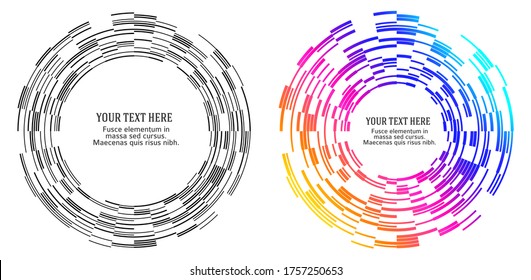 Design elements. Ring circle elegant frame border. Abstract Circular logo element on white background isolated. Creative art. Vector illustration EPS 10 digital for promotion new product