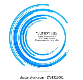 Design elements. Ring circle elegant frame border. Abstract Circular logo element on white background isolated. Creative art. Vector illustration EPS 10 digital for promotion new product