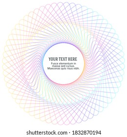 Design elements. Ring circle elegant frame border. Abstract Circular logo element on white background isolated. Creative art. Vector illustration EPS 10 digital for promotion new product