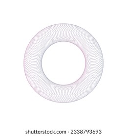 Design elements. Ring circle elegant frame border. Abstract Circular logo element letter O on white background isolated. Creative art vector illustration. 