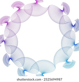 Elementos de design. Borda de quadro elegante círculo anel. Elemento de logotipo circular abstrato letra O sobre fundo branco isolado. Arte criativa. Ilustração vetorial EPS 10 digital para promoção de novo produto