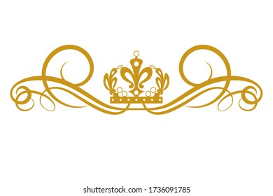 Design Elements | Royal style | Gold on a white background | Vector graphics