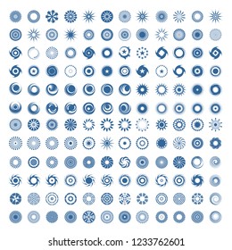 Design elements set. Abstract circle icons. Vector art.