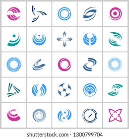 Design elements set. Abstract color icons. Vector art.