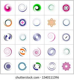Design elements set. Abstract color icons. Vector art.