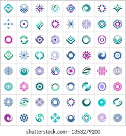 Design elements set. Abstract color icons. Vector art.