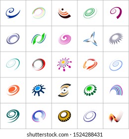 Design elements set. Abstract color icons. Vector art.