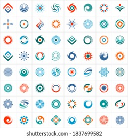Design elements set. Abstract color icons. Vector art.