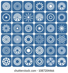 Design elements set. Abstract icons. Vector art.