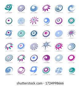 Conjunto de elementos de diseño. Iconos abstractos. Ilustración vectorial.