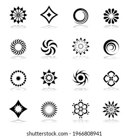 Design elements set  Abstract icons. Vector art.