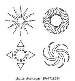 Design elements set. Abstract icons. Vector art.