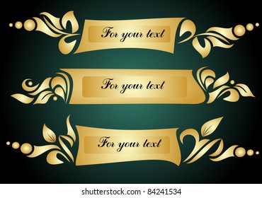 design elements - set of asymmetrical frames for text
