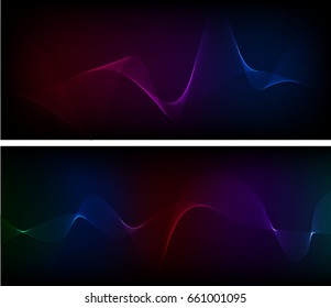 Design elements. Set banners background, business presentation template. Vector illustration horizontal web banner, backdrop glow light effect. Creative art EPS 10 for heading web site page template