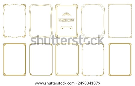 Design elements set, decorative border corner and frame collection for invitation, menu and page decoration.