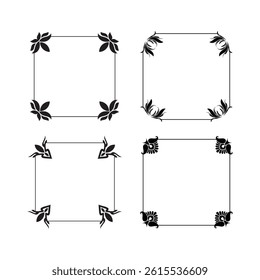 Design elements set, decorative flourish border corner and frame collection for invitation, menu and page decoration