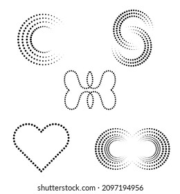 Design Elements Set - Isolated On White Background - Vector Illustration, Graphic Design Editable For Your Design. vector dotted frame