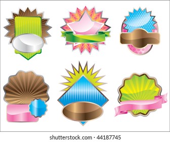 Design elements set. Labels.