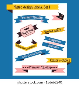 Design elements set in retro style. Vector eps 10 collection