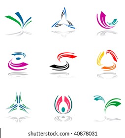 Design elements set. Vector editable illustration.