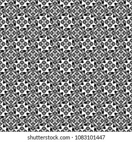 Design elements. Sketch in gray, black and white colors. Abstract mosaic vector background. Geometric seamless pattern.
