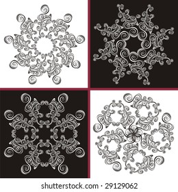 Design elements. Snowflake. (vector illustration)